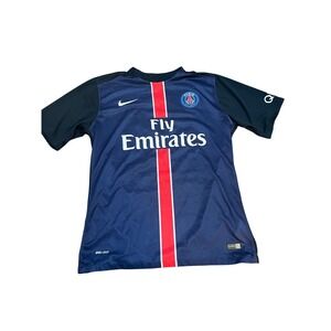 Distressed/Worn Paris St Germain PSG Ibrahimovic Soccer Jersey Nike Dri Fit XL